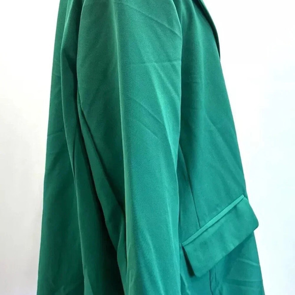 NWT INTEMPO Women Long Sleeve One Button Lined Green Blazer Jacket Plus Size 3X - Picture 2 of 14